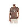 Emporio Armani SS23 Embroidered Patch Crew Neck Short Sleeve T-Shirt Men Tops Khaki-Brown 3R1TV4-1JUVZ-0440