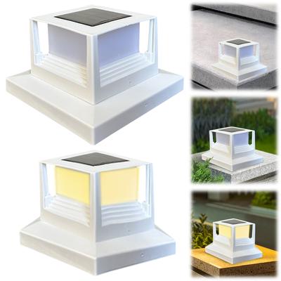 Waterproof Patio Fence Gate Street Lamp LED Solar Garden Pillar Light Outdoor Column Patio Fence Light for Courtyard Pathway
