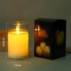 LED Flickering Flameless Candle Glass Ornament for Romantic Home or Christmas Parties