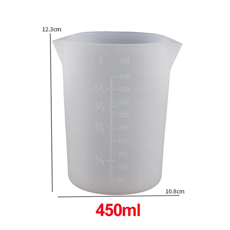 1PC 30-1000ml Silicone Measuring Cup Transparent With Scale Food-Grade Separating Cups DIY Cake Epoxy Resin Jewelry Making Tools