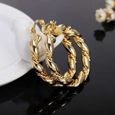 925 prata esterlina corda redonda 4cm brincos de alta qualidade 18k banhado a ouro moda jóias casamento presente natal