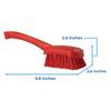 Kyowa Clean Vikan Handled Brush Hard Type Red 4192 Total Length 25cm