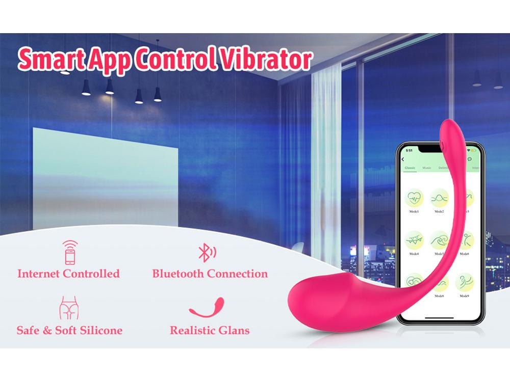 Women's Rechargeable APP-Controlled Tadpole Vibrator Dildo