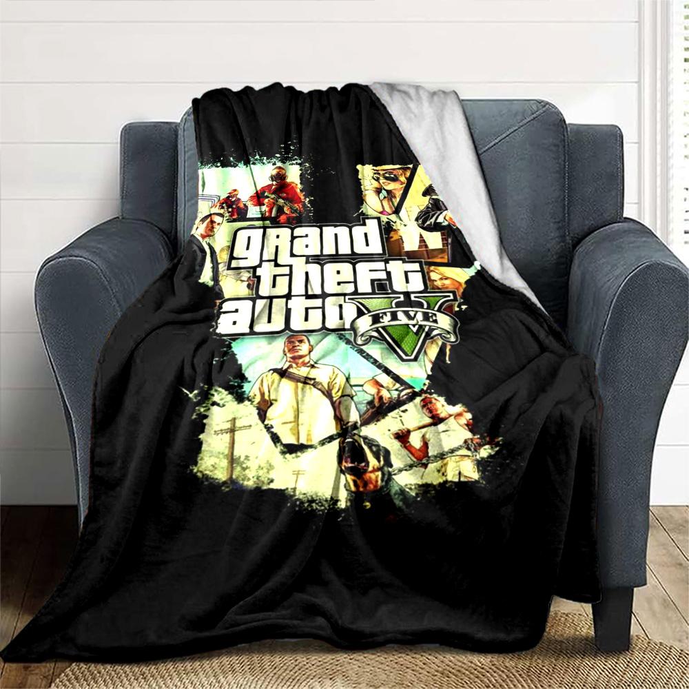 Grand Theft Auto Blanket Soft & Cozy Great for Sofa Chair Seaside All-Season Use Warmthful Decor Unique Gift for Family and Friends Camping