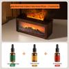 3D Aroma Diffuser & Fireplace Humidifier with Remote Control - Seven-Color LED Display