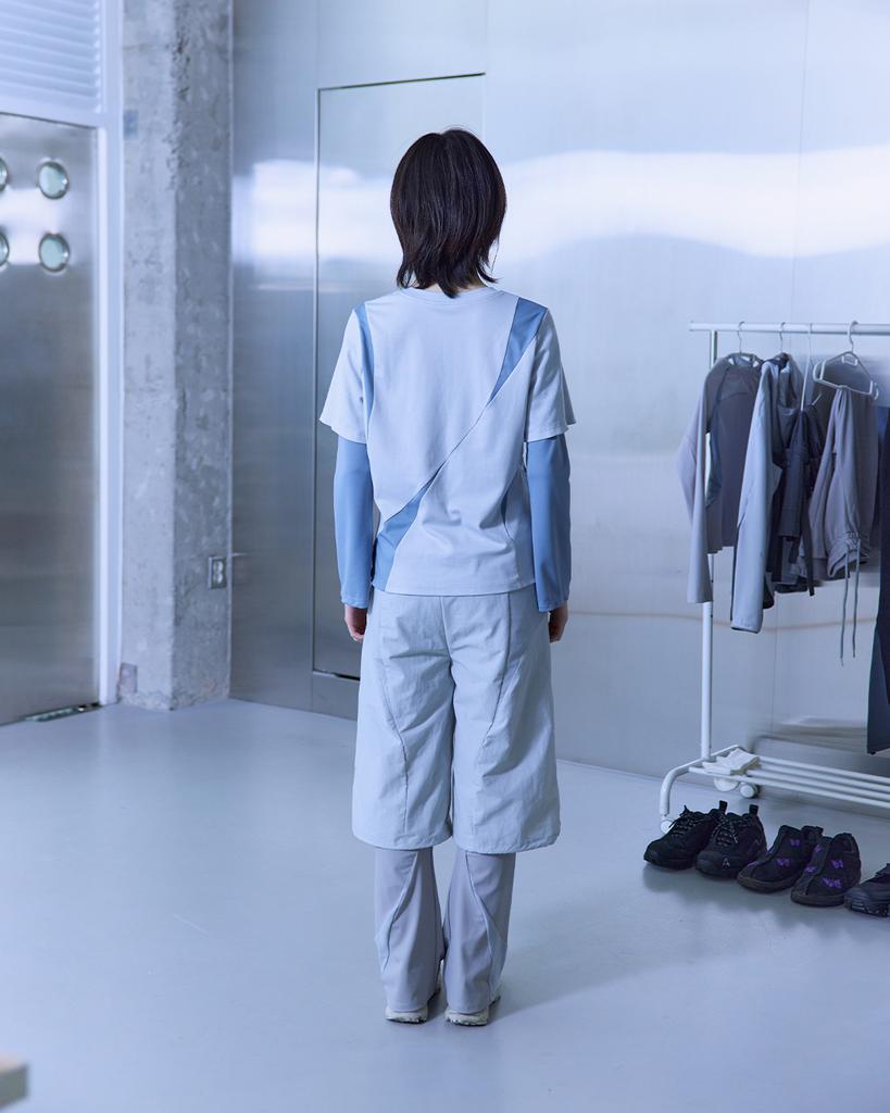 KIYOI Layered Cutout Pants [Gray]
