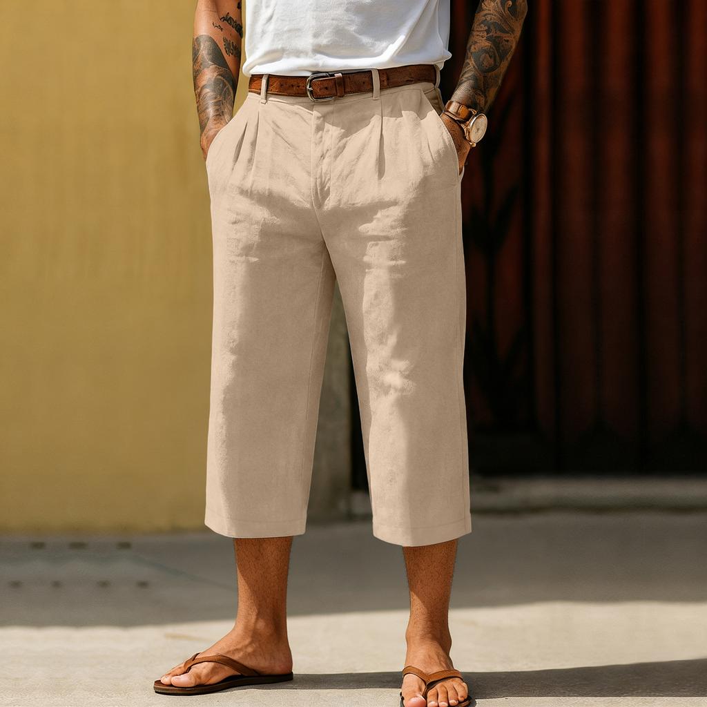 Herren Sport- und Freizeithose mit verkürztem geradem Bein