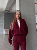2025 Winter Plus Velvet Women's Solid Color Hoodie & Pants Set - Japanese Korean Casual Style