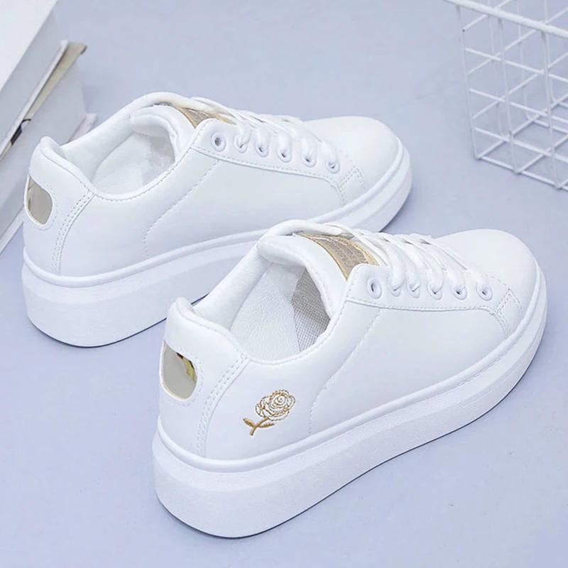 

Spring and Summer New Women s Shoes Leather Ventilated Sports Style Casual Shoes Board Shoes Small White Shoes INS Low Top 38