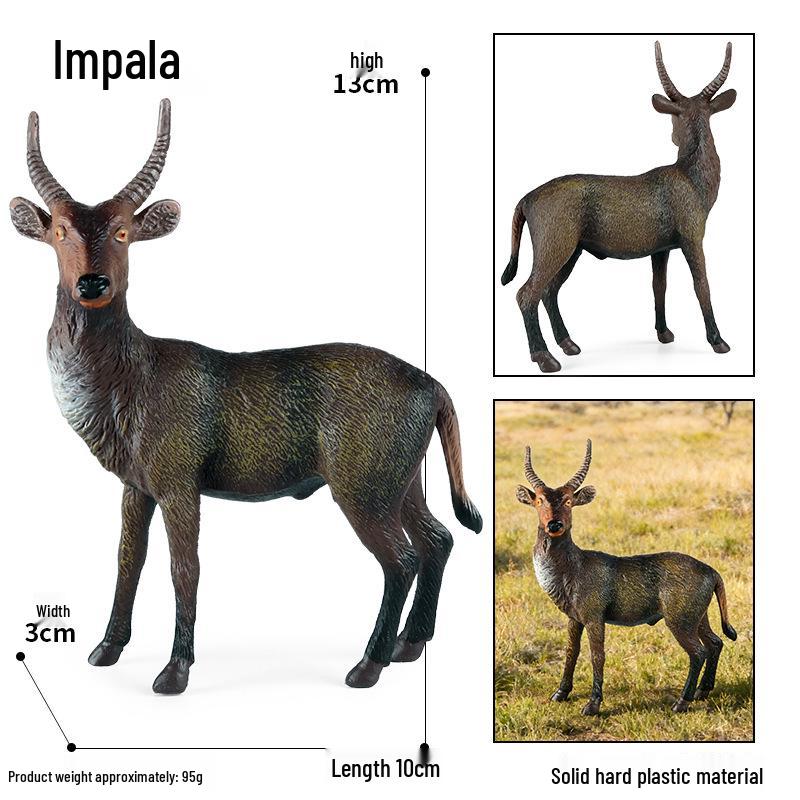 Wildlife Simulation Model: Tiger, Lion, Panda, Elephant, Rhinoceros, Kangaroo, Leopard, Horse, Sheep Toy Set