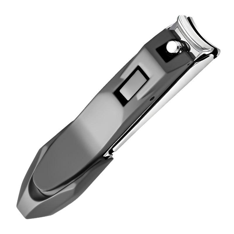 Stainless Steel Anti-Splash Nail Clippers with Large Opening and Debris Collection Compartment