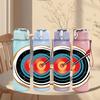 1PC Archery Target Circle Art Print 750ml Color Plastic Sports Water Bottle Leakproof Flip Straw Lid Suitable for Sports Office Home Use
