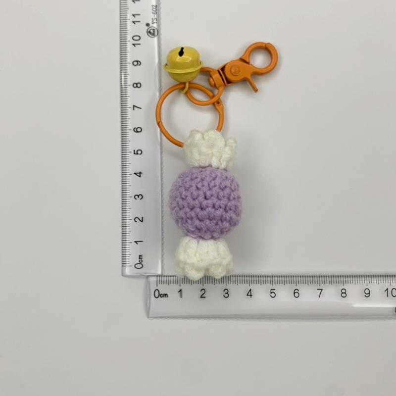 Handmade Halloween Pumpkin Crochet Keychains & Ornaments