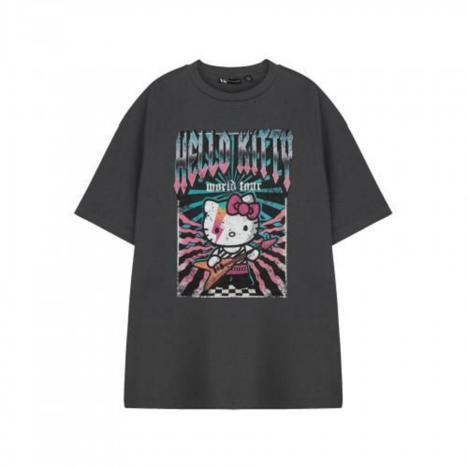 

Hello Kitty Womens_Ladies World Tour Short-Sleeved T-Shirt S чёрный