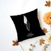 Tv GGood Omens Cushion Cover Iceland Washable Linen Soft  for Daily Sofa Bed Home Room Decor