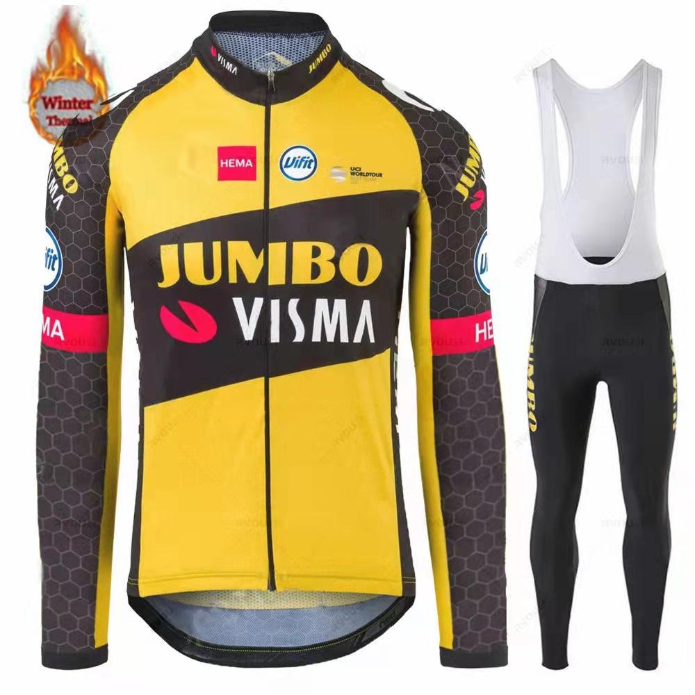 Long Sleeve Winter Men's Outdoor Racing Suit Windproof 2026 Warm Cycling Suit Set Fleece Bicycle Clothing