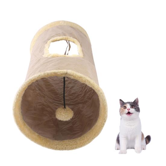 Cat Tube Toy Rattle Paper Design Relieve Boredom Collapsible Recreational Kitten Tunnel Toy Cat Supplies