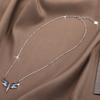 Creative Wings Micro Inlaid Pendants Angel Wings' Necklace Titanium Steel Women Clavicle Chain Fashion Jewelry Small Gift