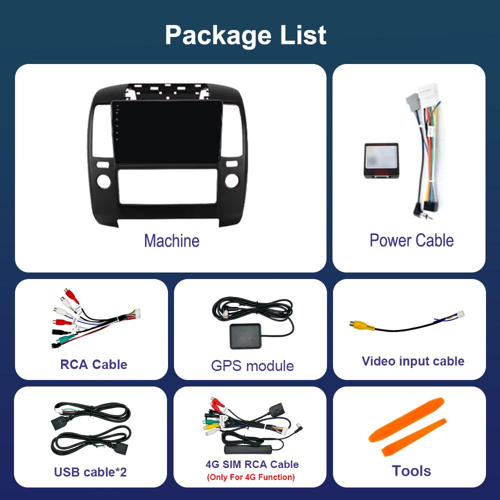 Bluetooth 9'' for NISSAN NAVARA 2006 - 2012 Android OS GPS Car Video Multimedia Player Auto Tools WiFi IPS Screen 4G Cooling Fan
