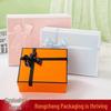 Business Bowknot Jewelry Gift Box with Square Lid for Rings, Necklaces, and Lipsticks