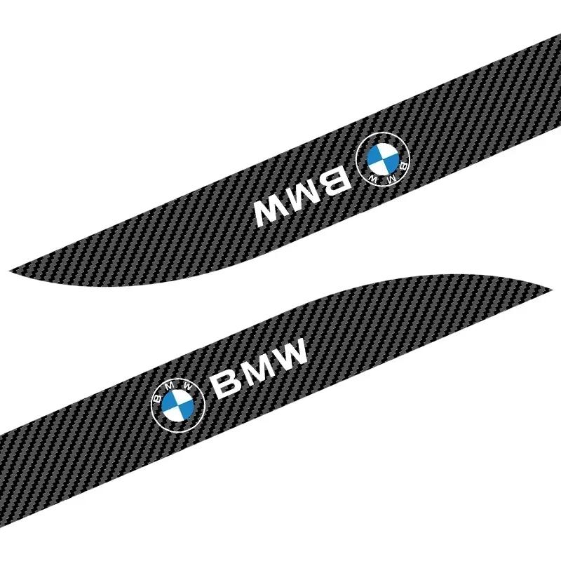 2pc Car Door Side Skirt Sill Stripe Carbon Decals Accessories For BMW E46 M E90 E60 F10 F30 G20 X1 X3 X4 X5 X6 E70 F20 E39