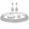 Shiny Bridal Jewelry Set Luxury Rhinestone Choker Necklace  Special Occasions
