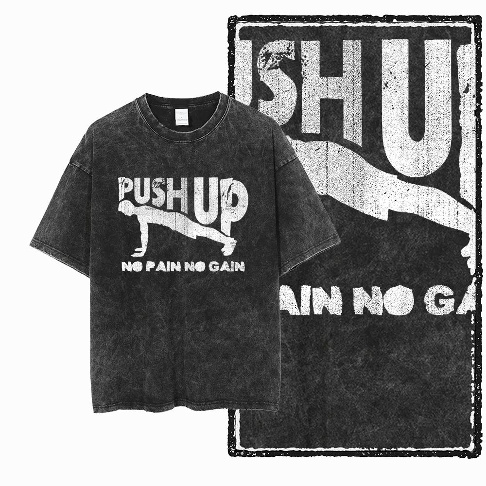 YG BODY BUILDING  Printed Cotton Acid Washed Graphic Unisex T Shirt Cool CROSSFIT Streetwear Men Tshirts Big Size Tee for men
