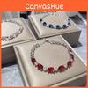 Chic Flower Design Bracelet With Copper And Zirconia For Daily Fashion Wear