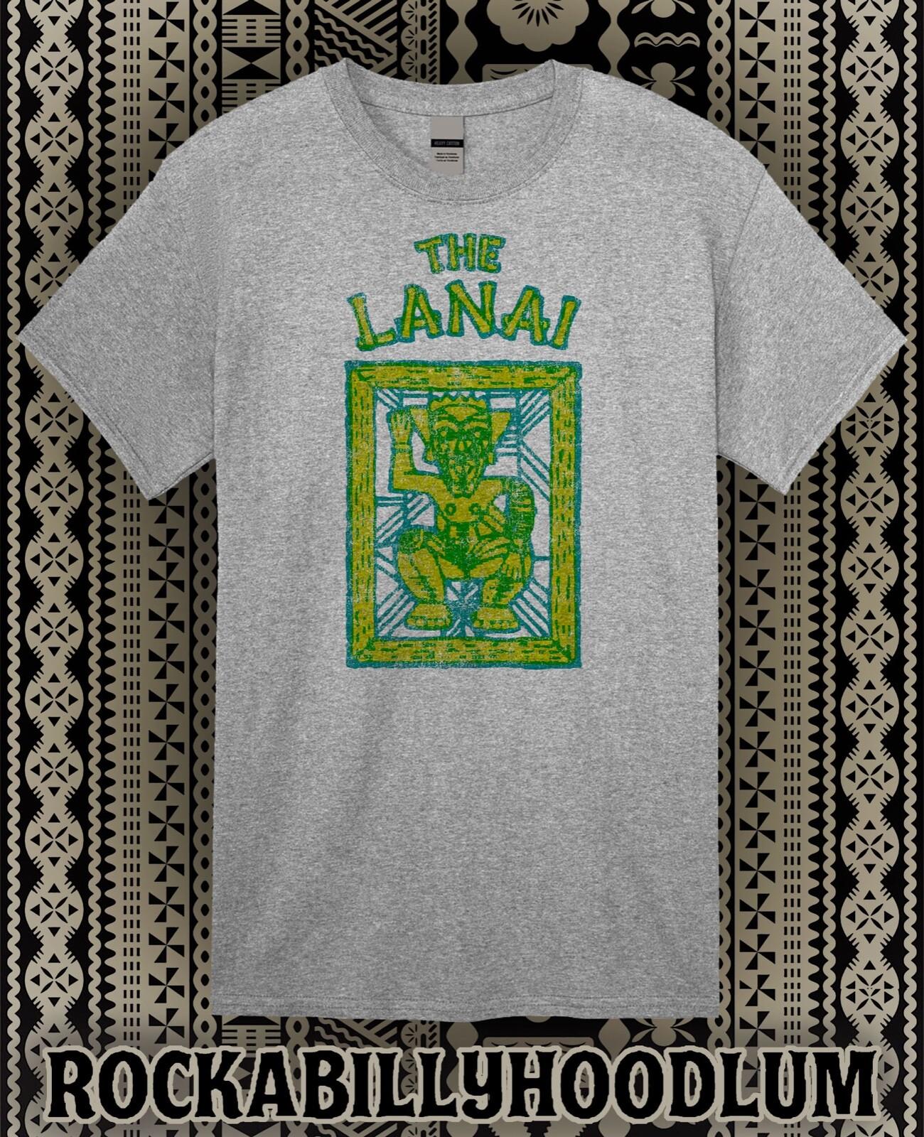 Retro Tiki Art Tee T Shirt Mug Bar Restaurant The Lanai Polynesian L