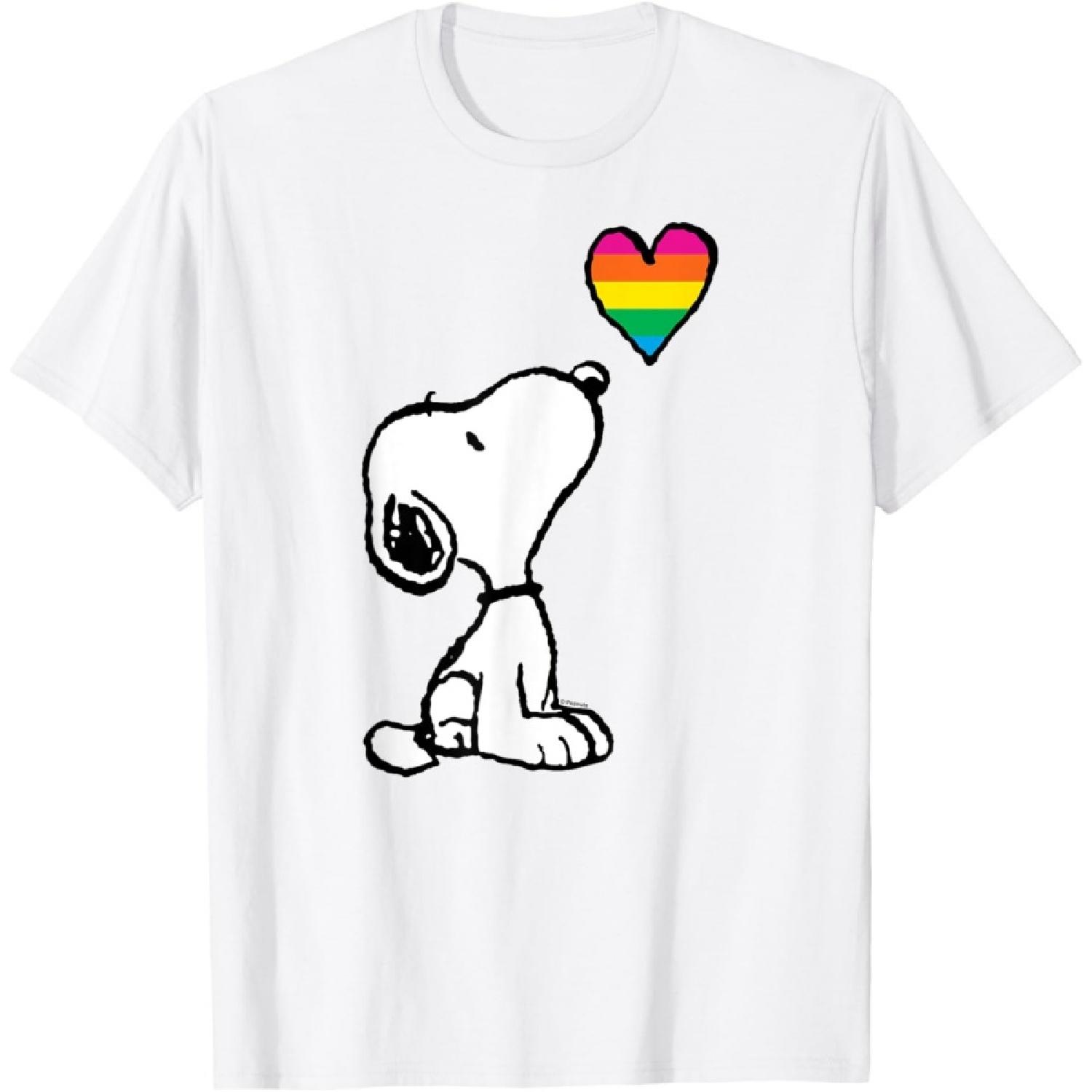 Peanuts - Футболка Снупи Месяц Гордости Радужное Сердце XXXXXL белый