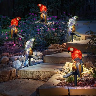 LED Papagei Lampe Rasenleuchte Energiesparend Auto Ein/Aus Außen Wasserdicht Solarbetrieben Garten Landschaftslampe