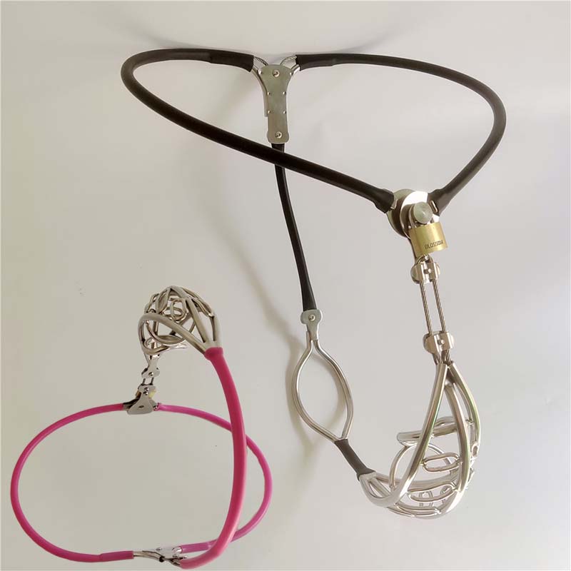 Keuschheitsgürtel aus Edelstahl für Herren, tragbare Hose mit atmungsaktivem, verschließbarem Peniskäfiggurt am Penis, Bondage-Sexspielzeug für Männer