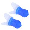 Swimming Waterproof Earplugs Flying Noise Reduction Silicone Ear Plug with Black Sealing BottleBlue
