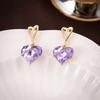 LATS Design Heart Shape Earrings for Women Niche Atmospheric Versatile Temperament Love Jewelry