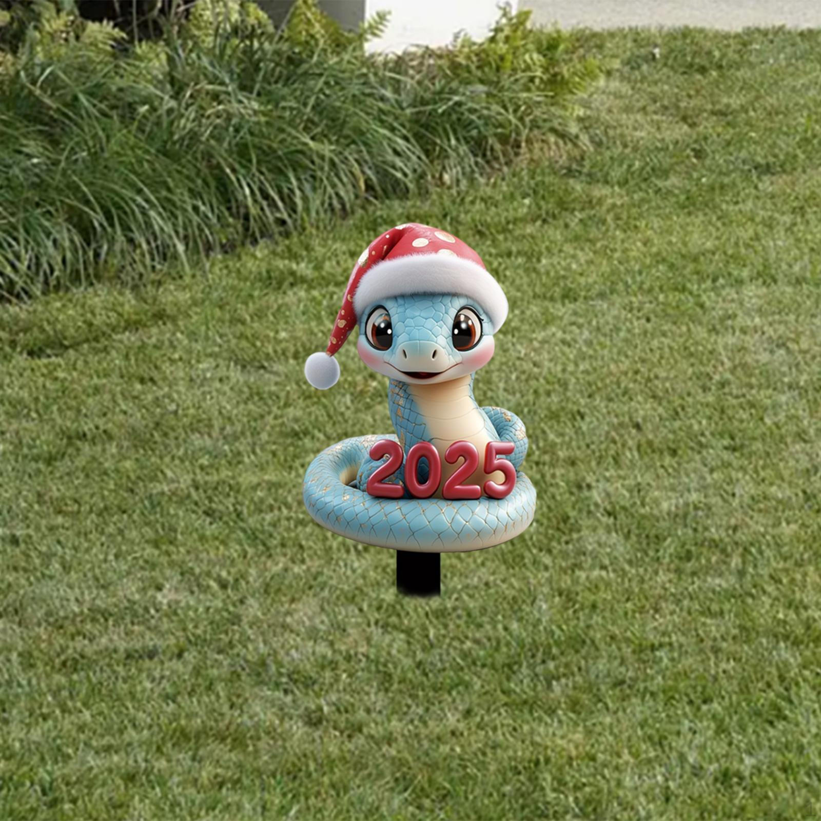 

Snake Figurine Yard Sign Stake Holiday Gift Year Decoration Spring Festival Ornament