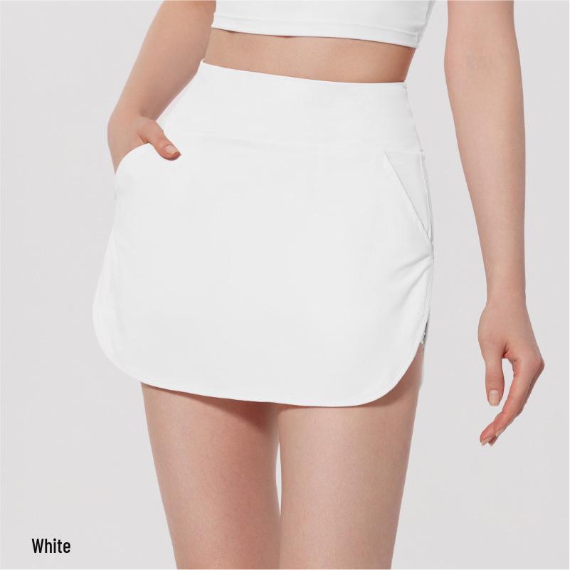 

Jiuyi Women s Sunscreen Athletic Midi Skirt - Yoga, Tennis, Running Slim Fit, Hip-Covering Summer Skirt S
