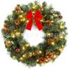 Christmas Wreath Door Hanging Decor Home Mall Window Party Festive Simulation Ornament