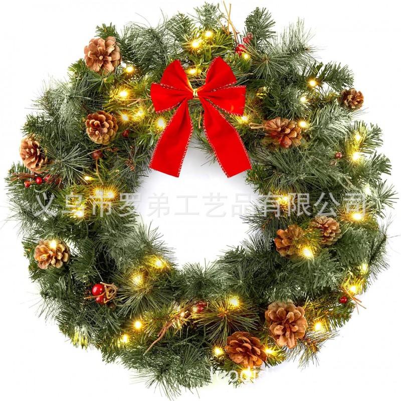 Christmas Wreath Door Hanging Decor Home Mall Window Party Festive Simulation Ornament