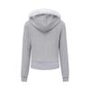 Mens Oversized Hooded Sweatshirt With Detachable Faux Fur Collar Embroidered Irregular Zipper Design Streetwear