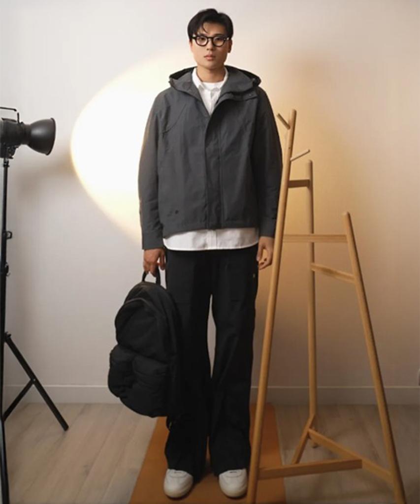 Kallapataleu Poly Cotton Rib Track Zip Pants - Black