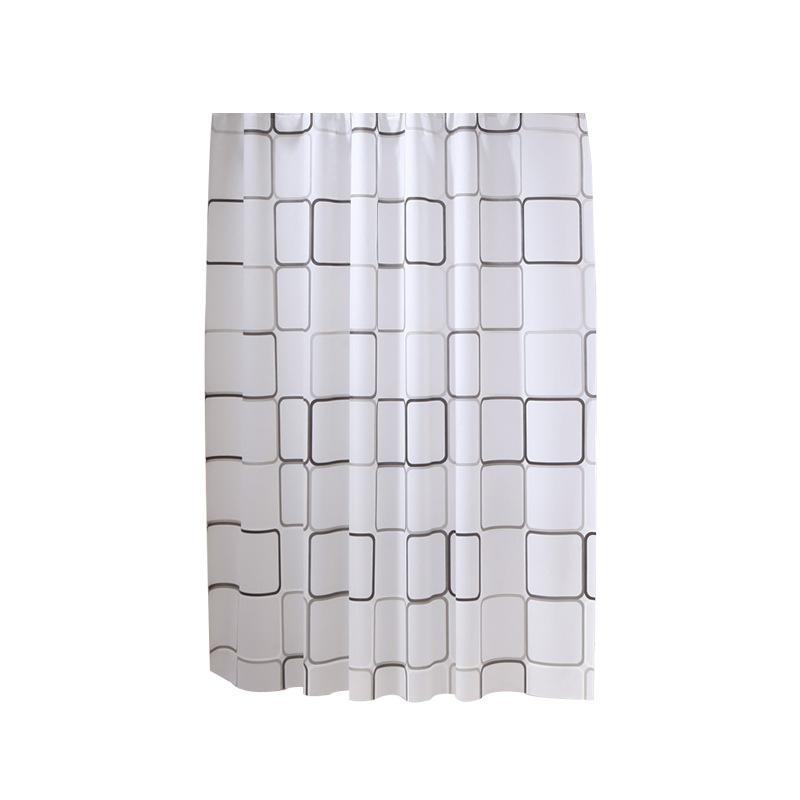 1pc With Pattern Shower Curtain PEVA Waterproof Shower Curtain Bathroom Partition Curtain Bathroom Decoration Accessories