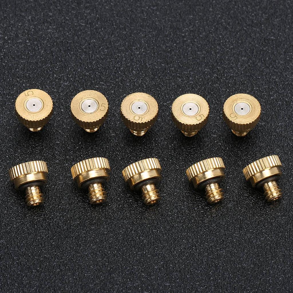 10pcs Tap Water Low Pressure Atomizing Sprayer Nozzle Brass Water Misting Sprinkle 0.5mm