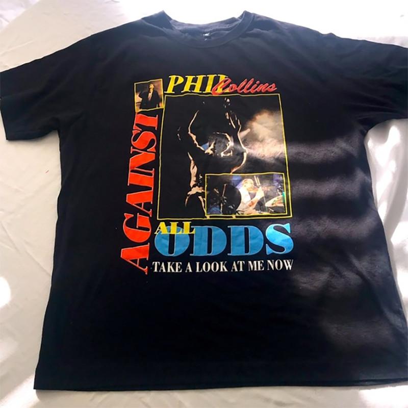 Lock At Me Now Phil Collins Black T-Shirt Cotton Full Size Unisex T-Shirt XL
