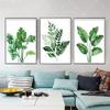 Bohemian Watercolor Tropical Plant Canvas Painting Monstera Banana Leaf Eucalyptus and Fern Art Posters Aesthetic Bedroom Decor