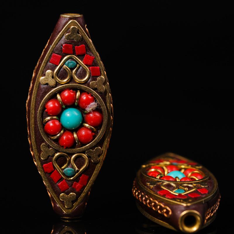 Nepal Handmade Auspicious Cloud Brass Spacer Beads for DIY Jewelry and Ornaments