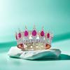 New Baroque Bride's Crown Headwear  Beauty Queen's Performance Crown Luxurious Lady's Full Round Crown