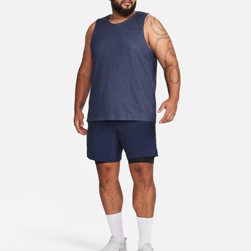 Nike Solid Color Fitted Logo Print Round Neck Sleeveless T-Shirt Men tops Gray DV9833-451