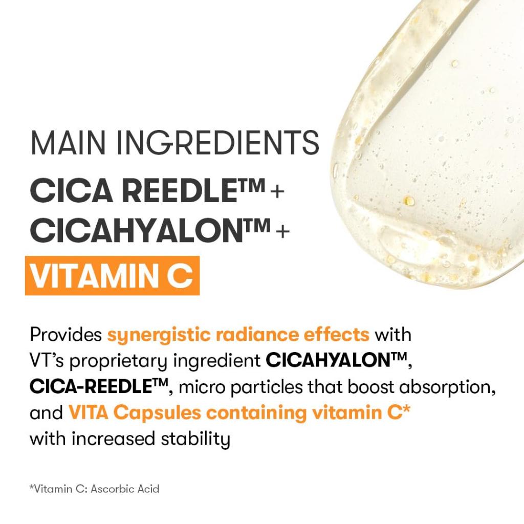 [VT] Vita-Light Reedle Shot 100 50ml Vitamin C Niacinamide 5% Glutathione Brightening Korean Face Serum Skin Booster