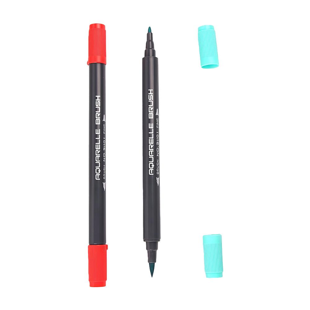 STA 3110 Watercolor Marker Set: Double-Ended Soft Tip, Water-Soluble Pens for Manga & Children's Painting