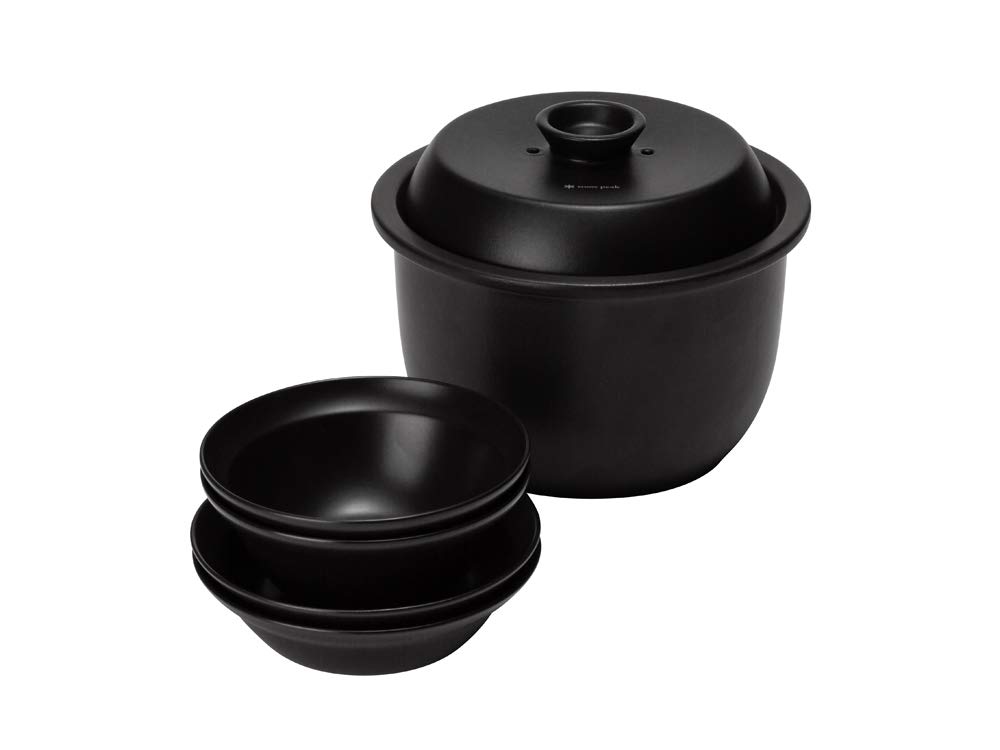 Snow Peak Earthenware Pot Zen Black CS-580